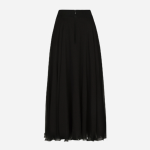 CHIFFON CALF-LENGTH CIRCLE SKIRT