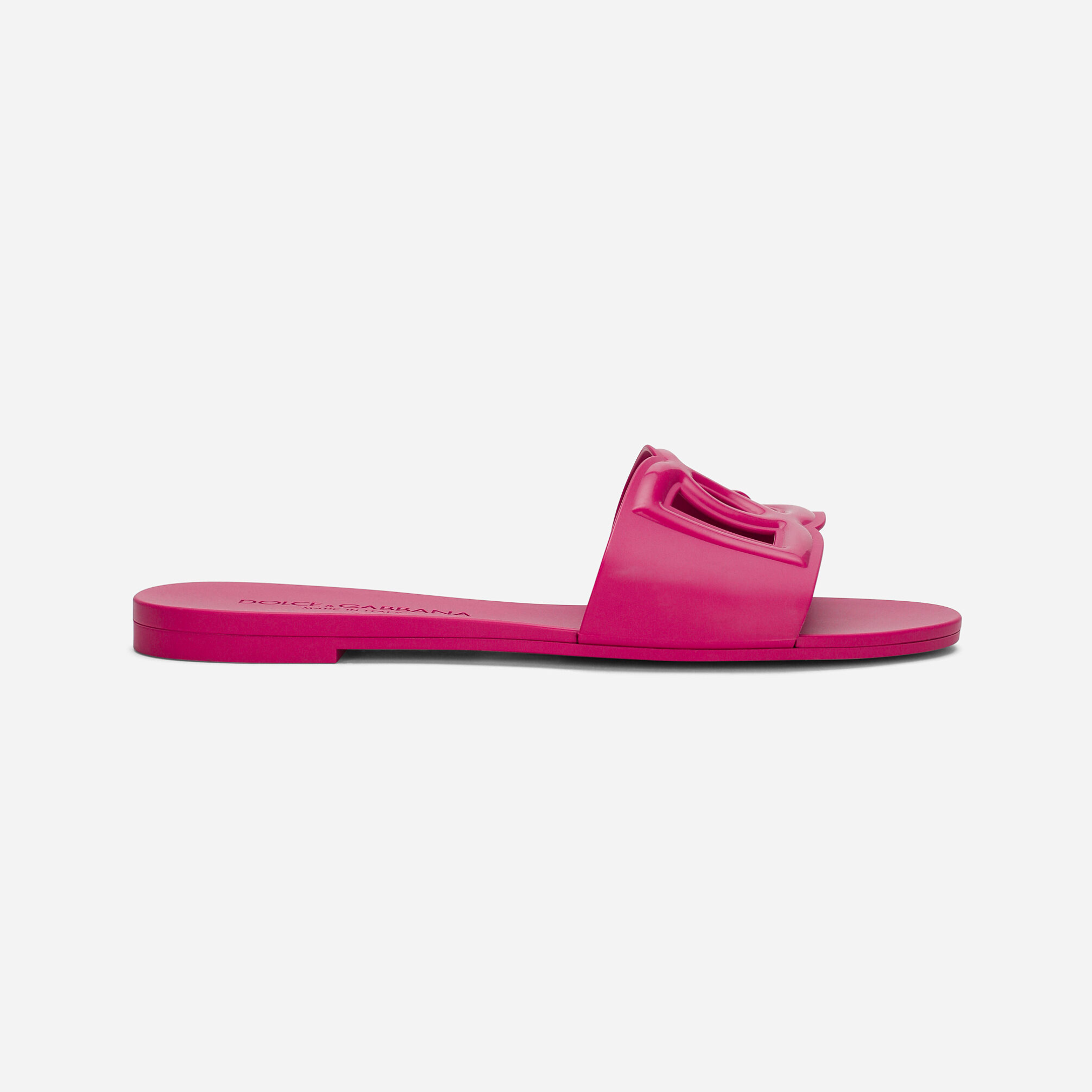 Rubber beachwear sliders with DG logo