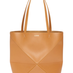Medium Puzzle Fold tote in shiny calfskin