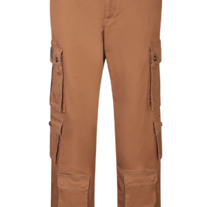 Durable fabric pants. Multipocket with button closures. Adjustable waist with belt loops.