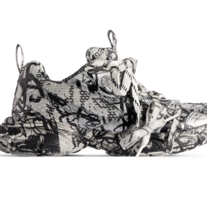 Men's 3xl Extreme Graffiti Sneaker in White/black