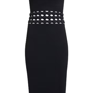 HOODED DRESS WITH 3D PERFORATIONS