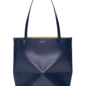 Medium Puzzle Fold tote in shiny calfskin