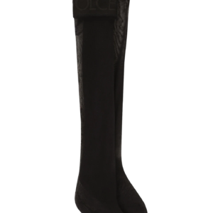 Hold-up stockings with branded elastic