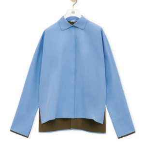Turn-up shirt in cotton