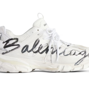 Women's Track Signature Sneaker in White/black