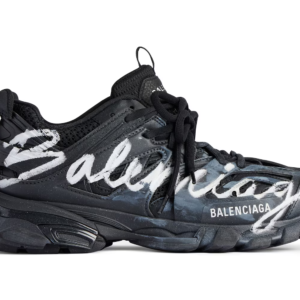 Men's Track Signature Sneaker in Black/white