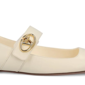 Valentino VLogo Locker Mary-Jane Square Toe Ballerina Shoes