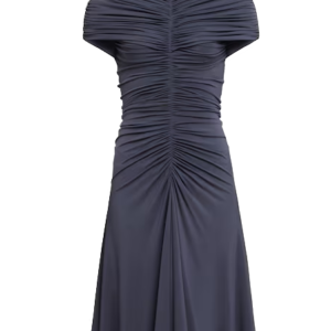GATHERED DRESS IN SUPPLE JERSEY