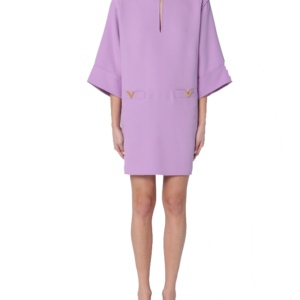Valentino Lilac silk mini dress