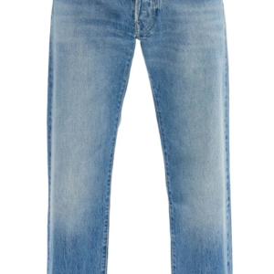 Valentino Logo Patch Straight Leg Jeans