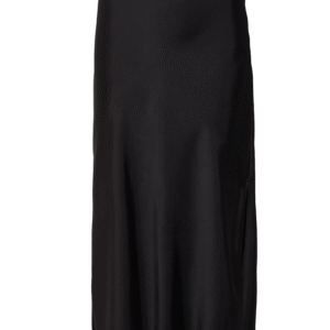 Satin midi skirt